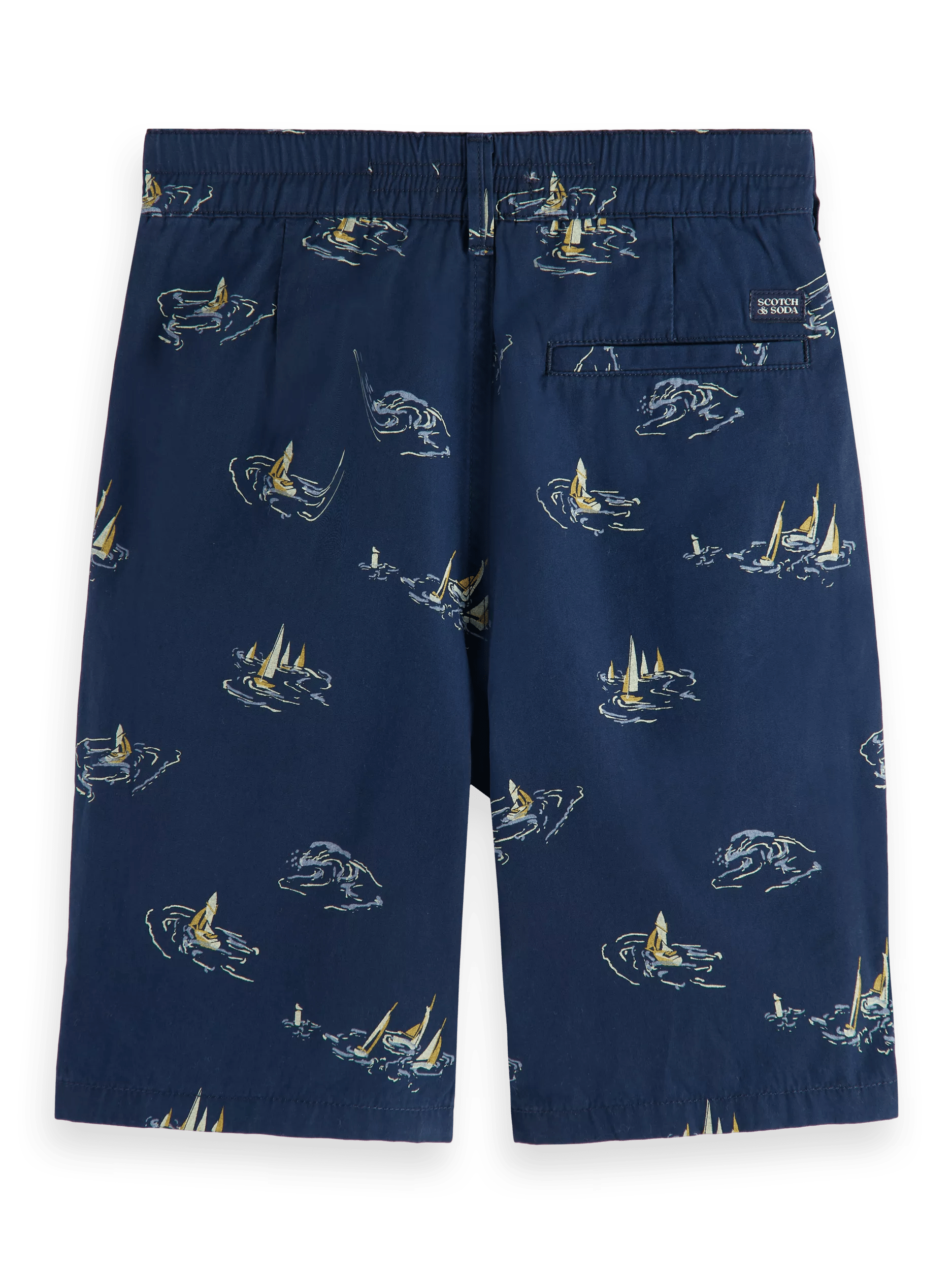 Scotch & Soda Mid length - all-over printed chino short BCK