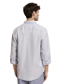 Scotch & Soda Linen shirt with sleeve adjustments MDL-BCK