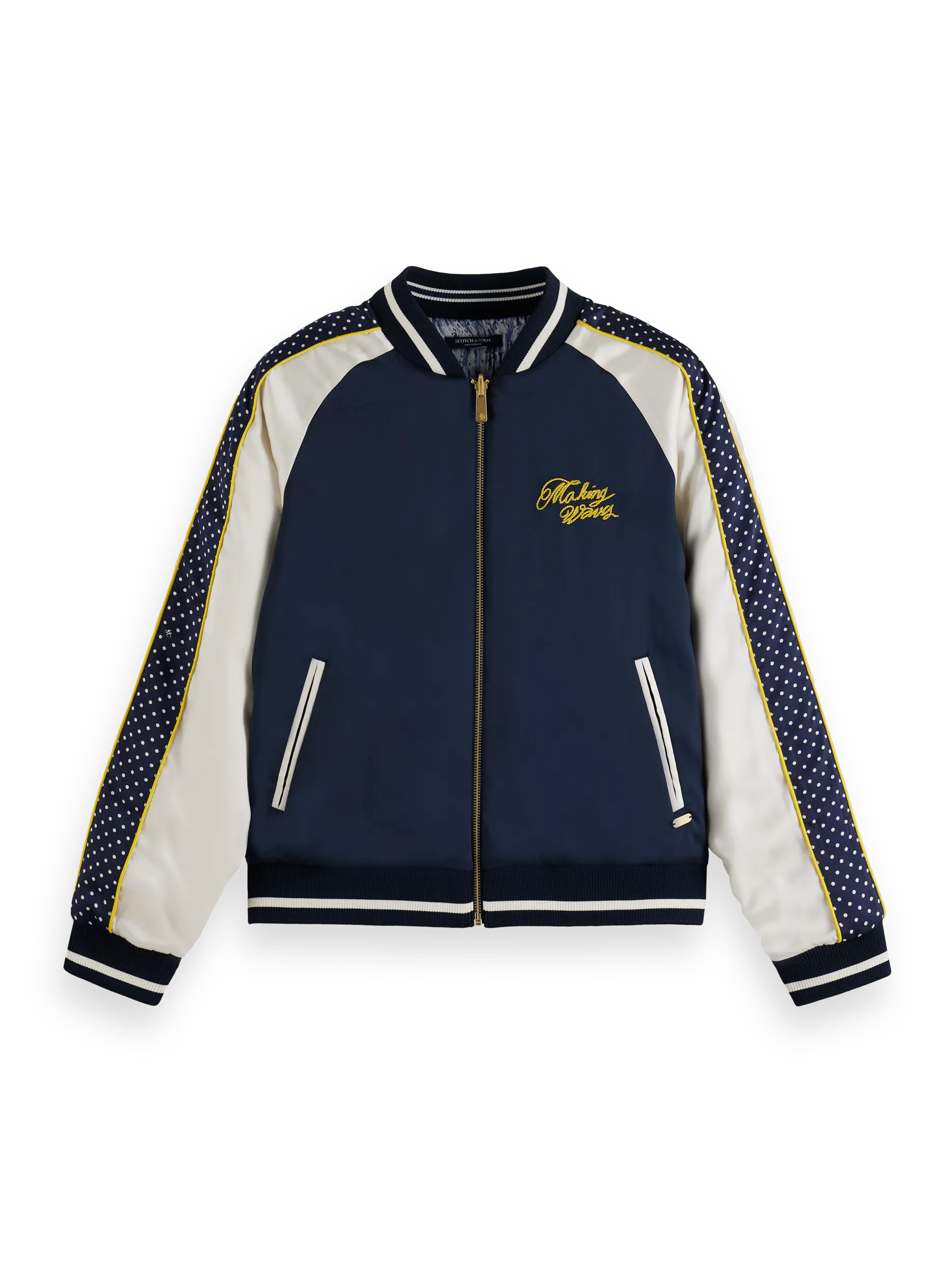 Scotch & Soda Embroidered bomber with contrast detail FNT