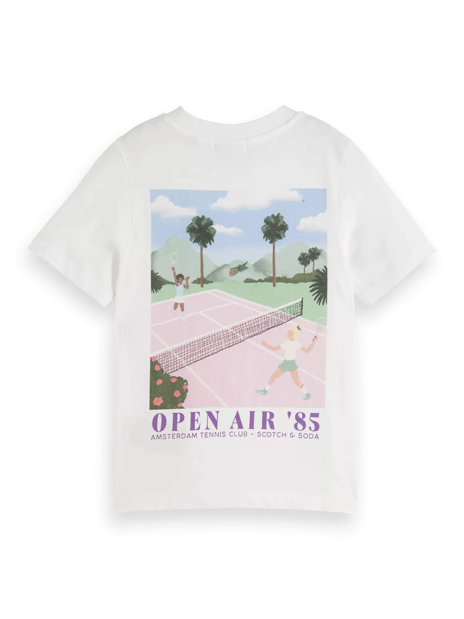Scotch & Soda Regular-fit tennis artwork T-shirt BCK