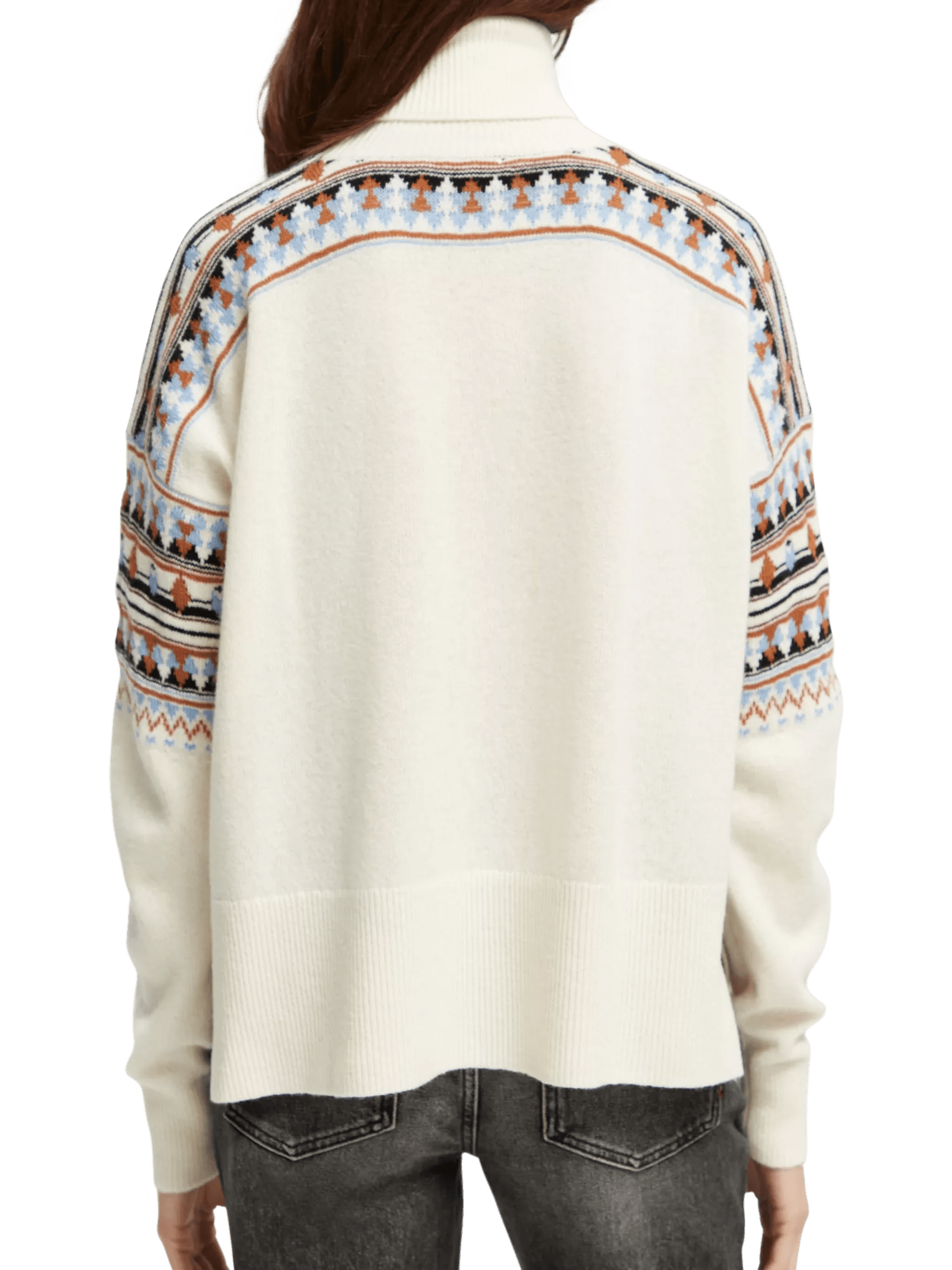 Scotch & Soda Fair isle turtleneck sweater NHD-BCK