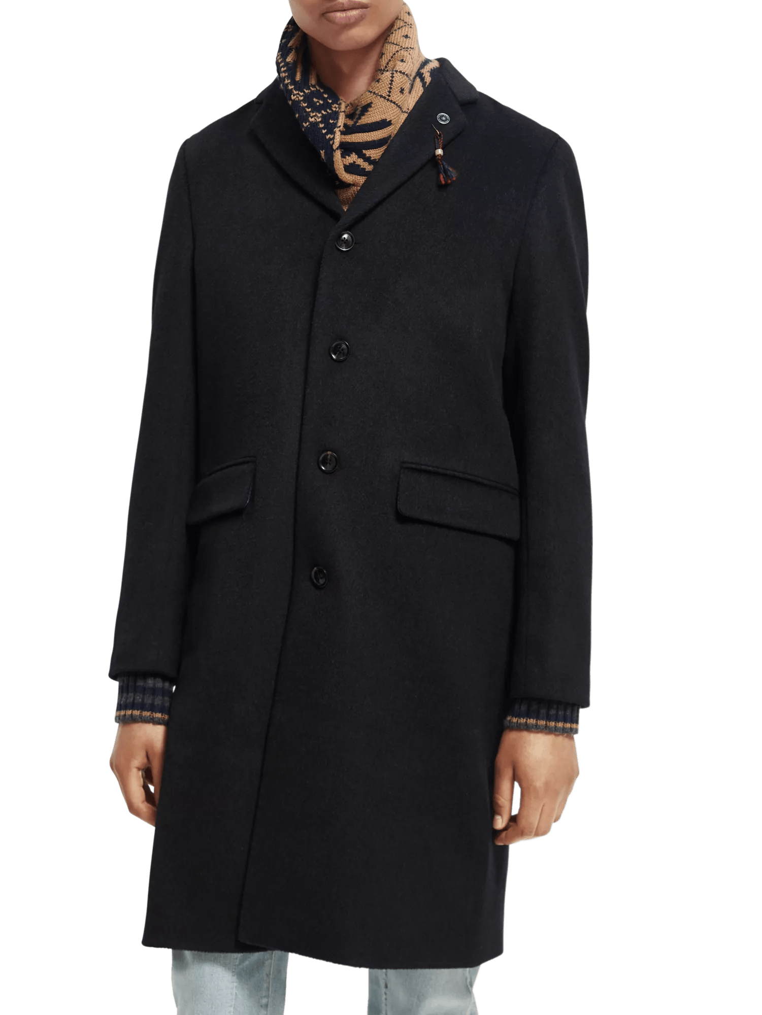 Classic wool-blend overcoat