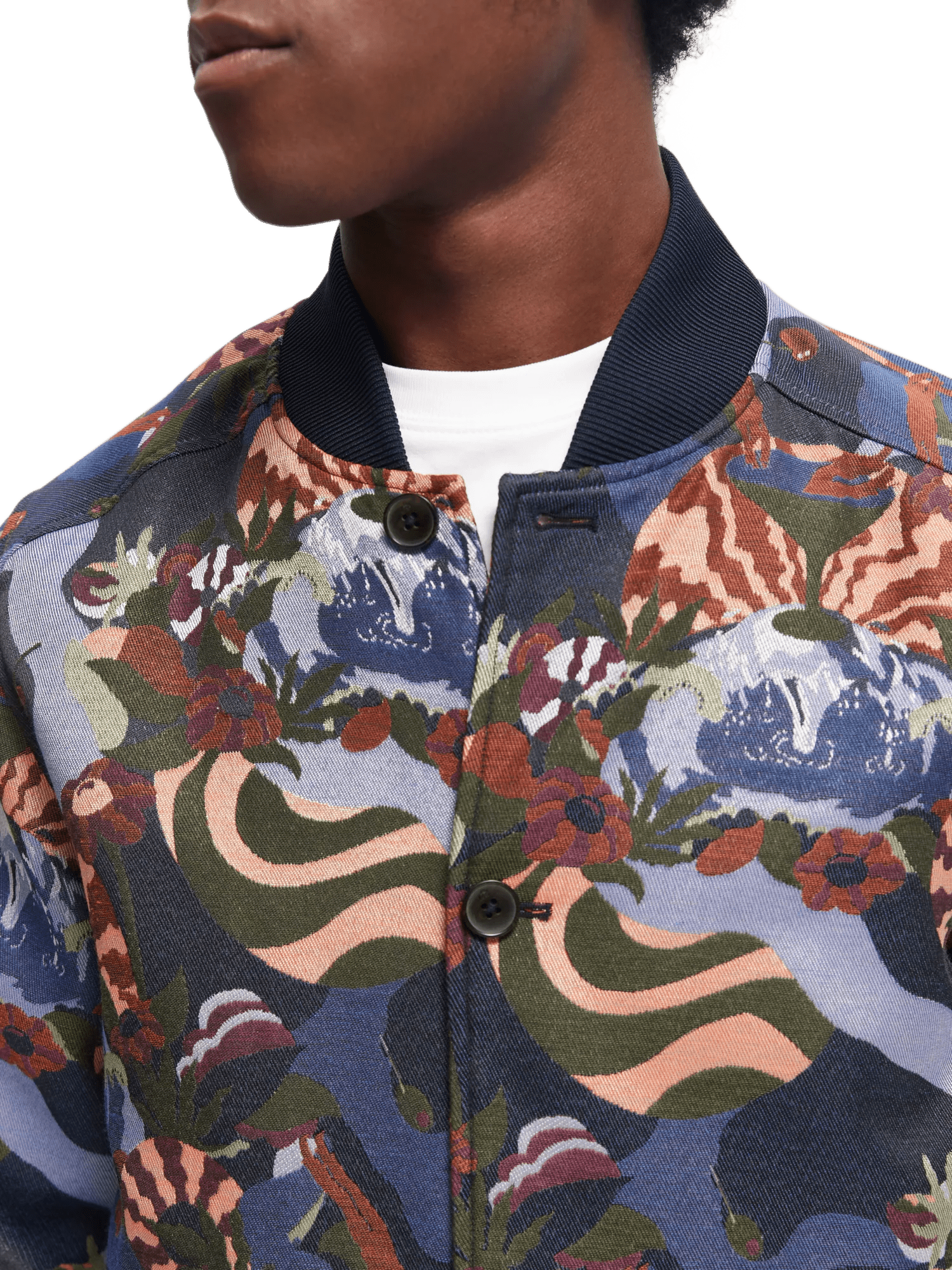 Buy Black Camo Print Co-ord Bomber Jacket for Men