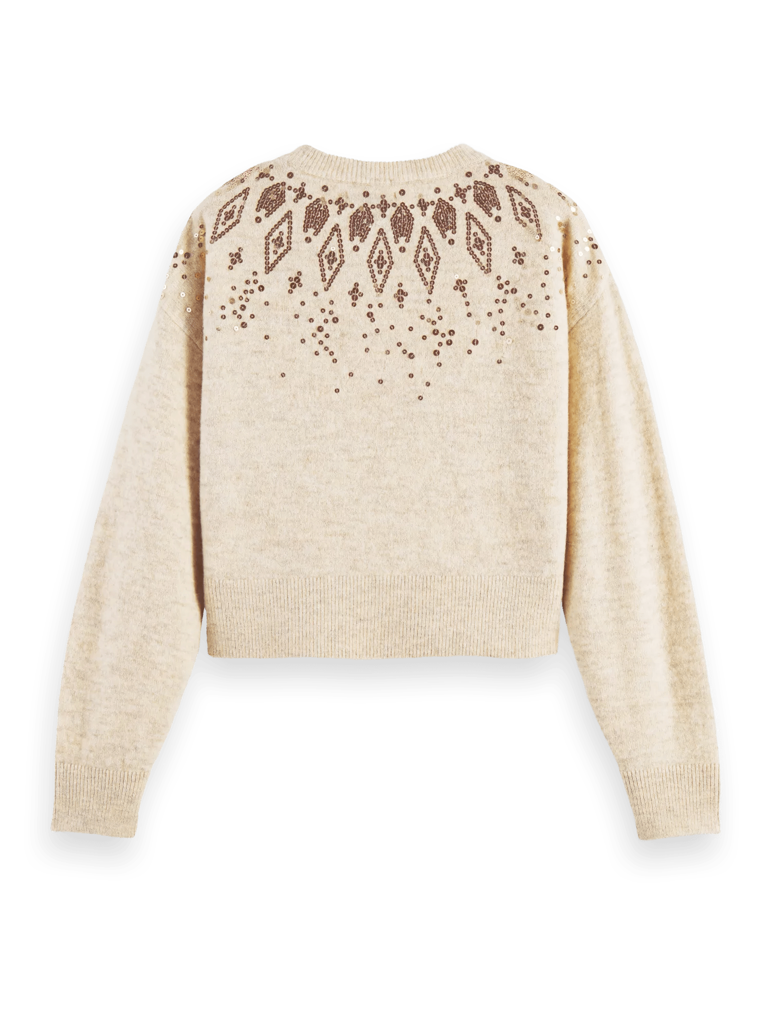 Scotch & Soda Relaxed fit wool-blend sequined sweater BCK