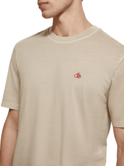 Scotch & Soda T-shirt met normale pasvorm en ronde hals MDL-DTL1