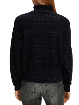 Scotch & Soda Ruffled turtleneck sweater NHD-BCK
