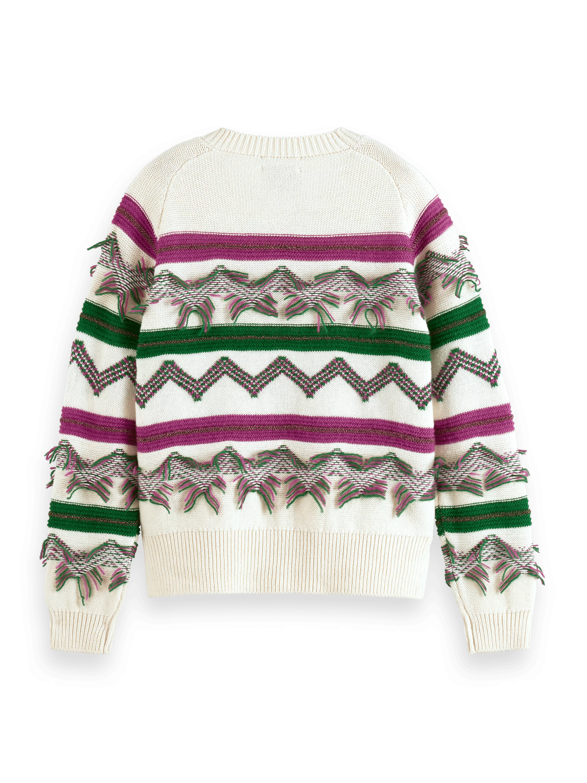 Scotch & Soda Fringe jacquard sweater BCK