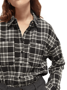 Scotch & Soda Boxy geruite blouse van flanel NHD-DTL1