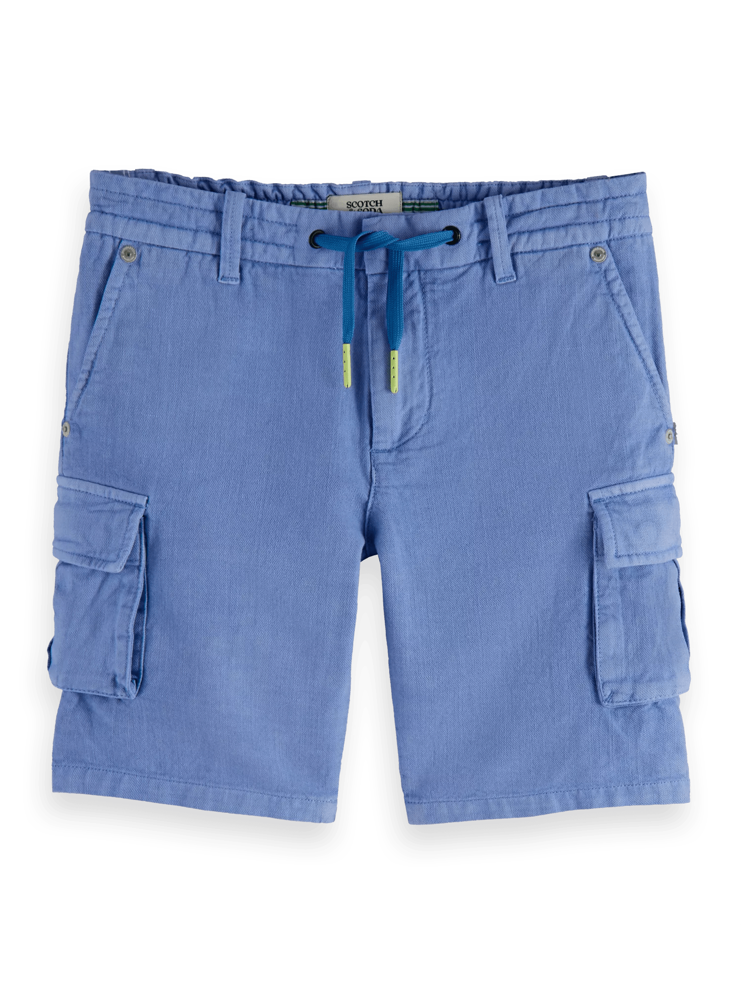 Scotch & Soda Garment-dyed Cotton Linen cargo shorts FNT