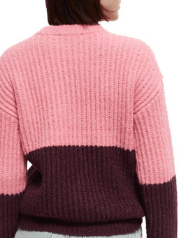 Scotch & Soda Chunky knit colour-blocked sweater NHD-BCK