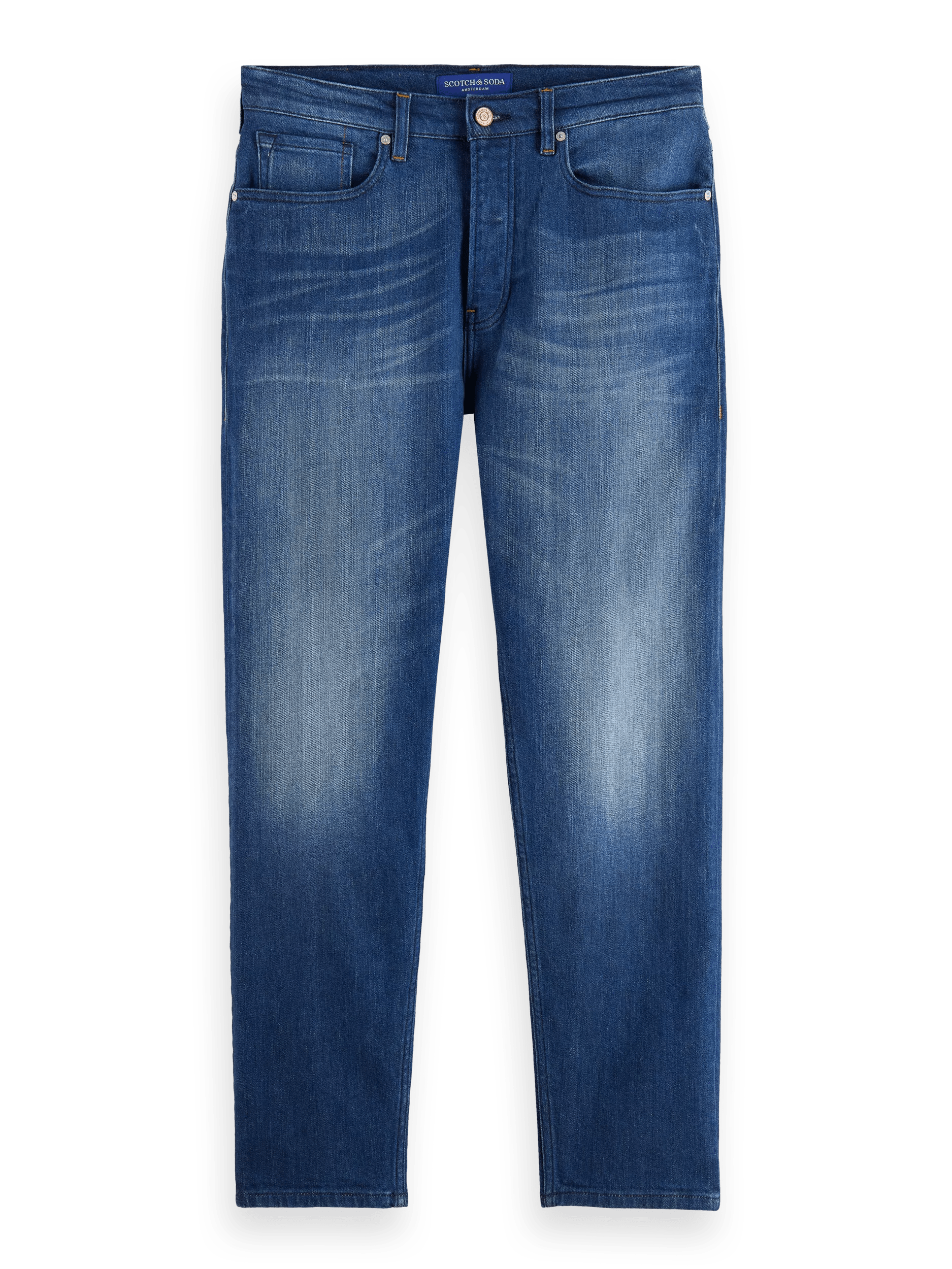 Scotch & Soda De Drop regular tapered-fit jeans Scenic Blauw FNT