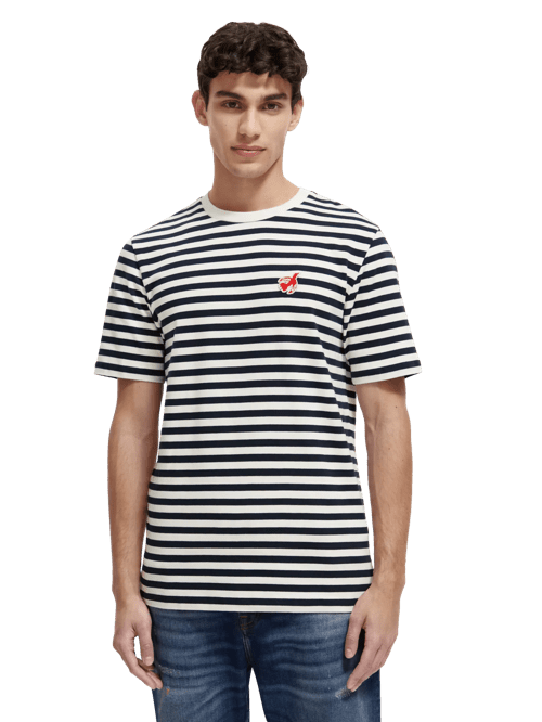 regular fit striped t-shirt - maat l - multicolor - vrouw - scotch & soda t-shirt