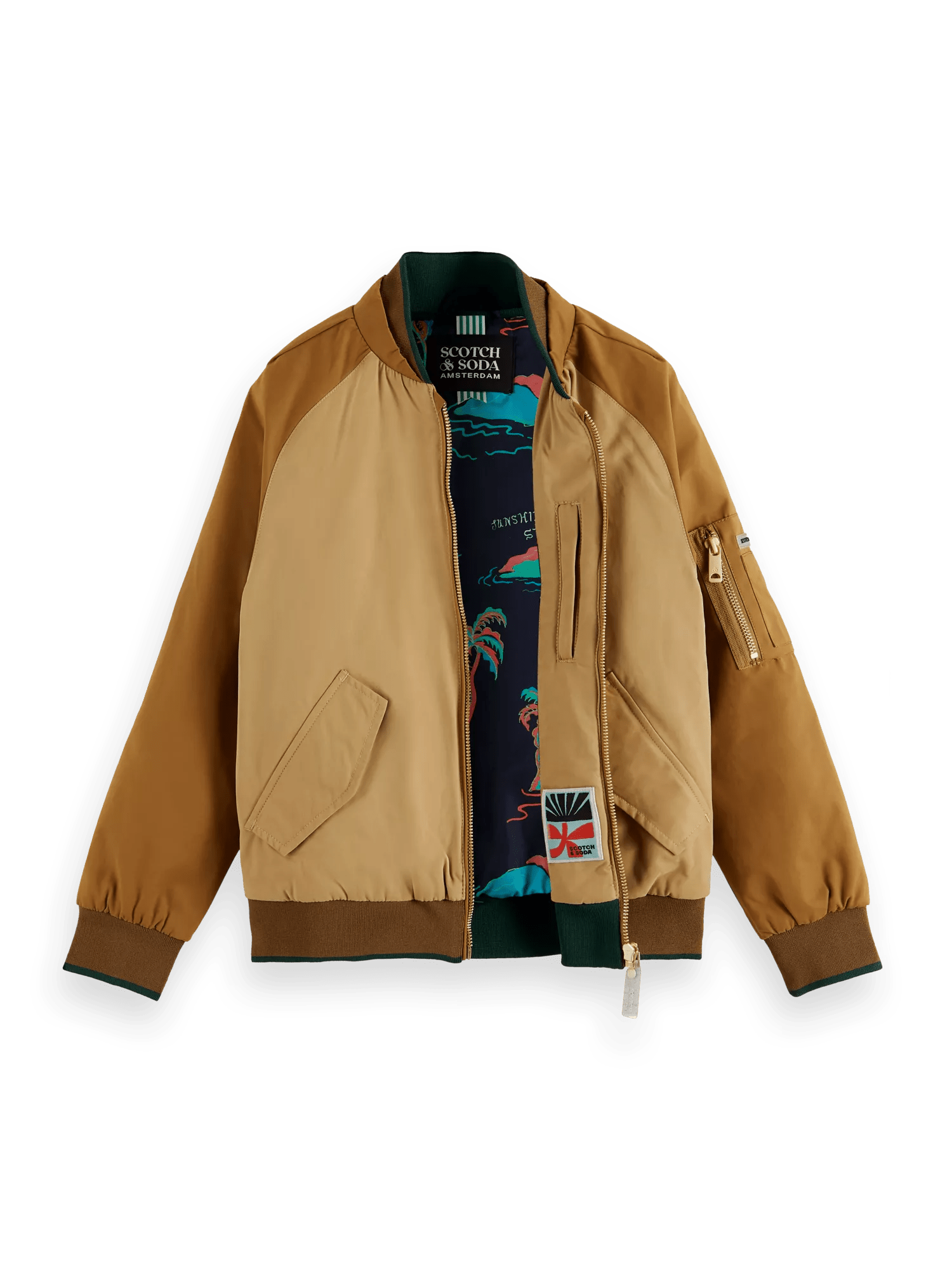 Scotch & Soda Raglan sleeve artwork bomber jacket DTL1