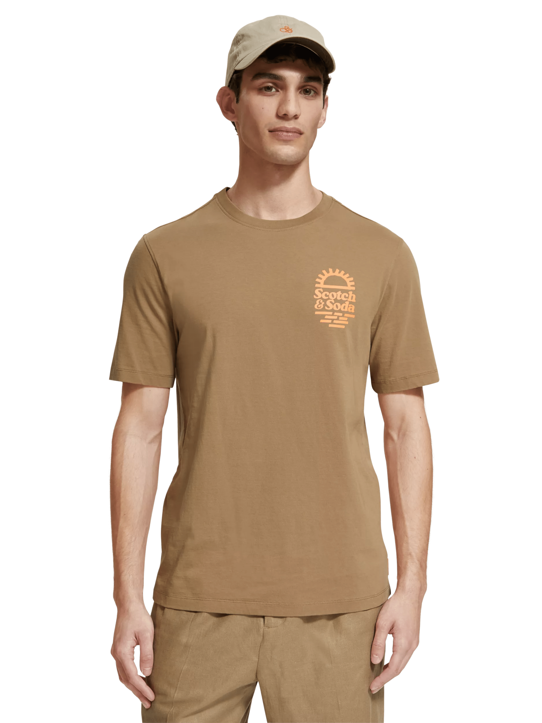 Scotch & Soda Grafisch T-shirt met normale pasvorm MDL-CRP