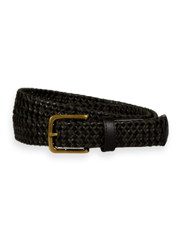 Scotch & Soda Braided leather and cord belt FNT