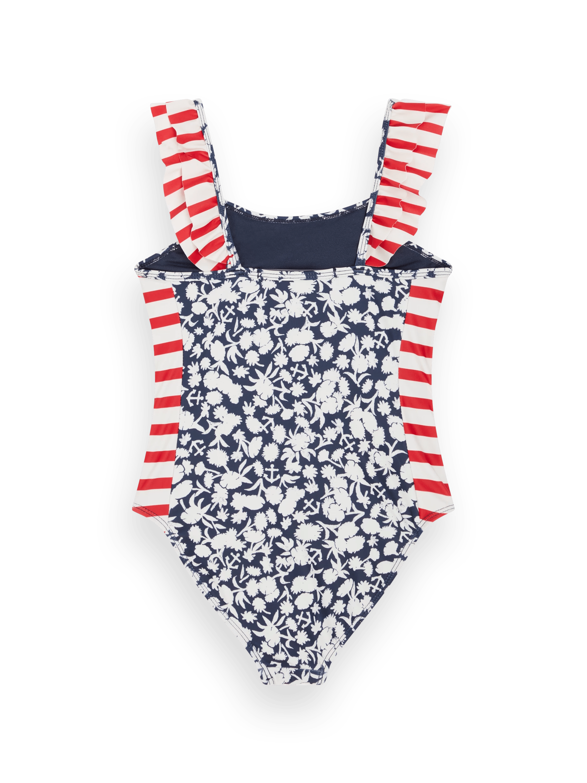 Scotch & Soda Onepiece printed swimsuit with ruffle detail BCK