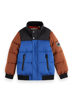 Scotch & Soda Hooded water-repellent puffer jacket DTL1