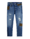 Scotch & Soda De Dean loose tapered fit jeans met patches NHD-CRP