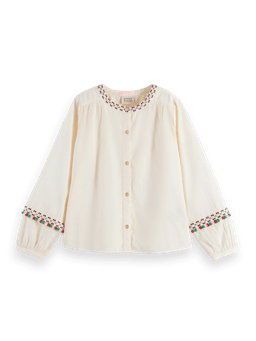 Scotch & Soda Embroidered long-sleeved blouse FNT