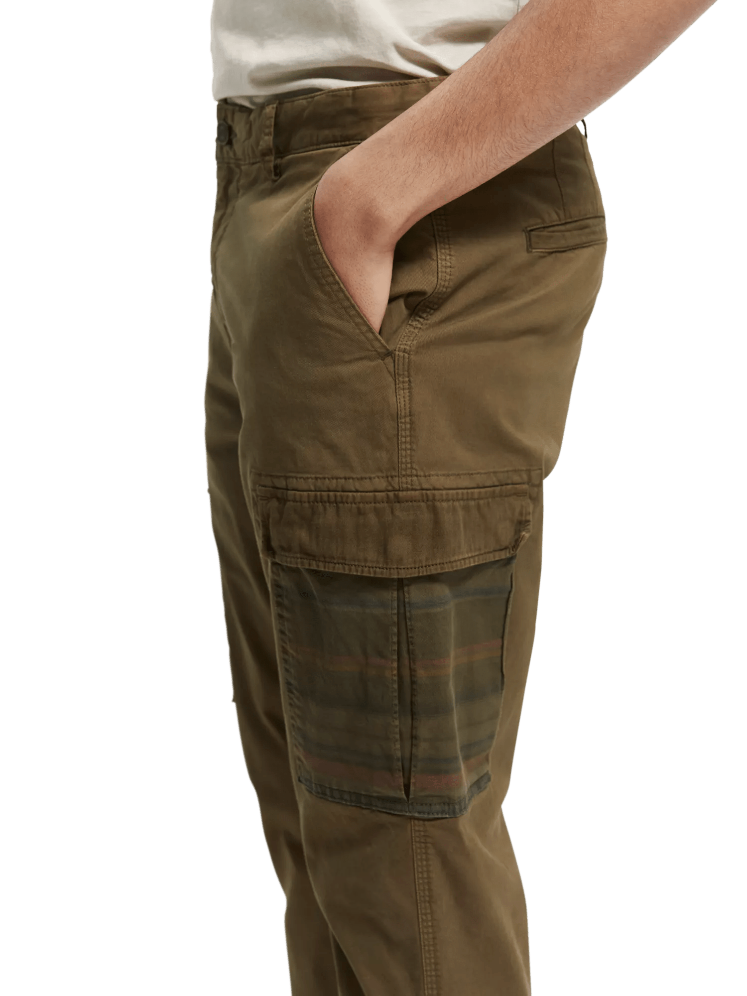 Scotch & Soda Loose tapered-fit garment-dyed cargobroek NHD-DTL2