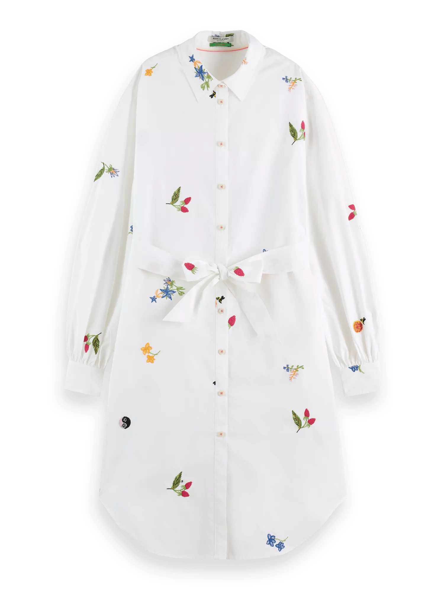 Scotch & Soda Embroidered shirt mini dress FNT