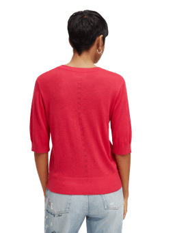 Scotch & Soda Short-sleeved crewneck sweater MDL-BCK