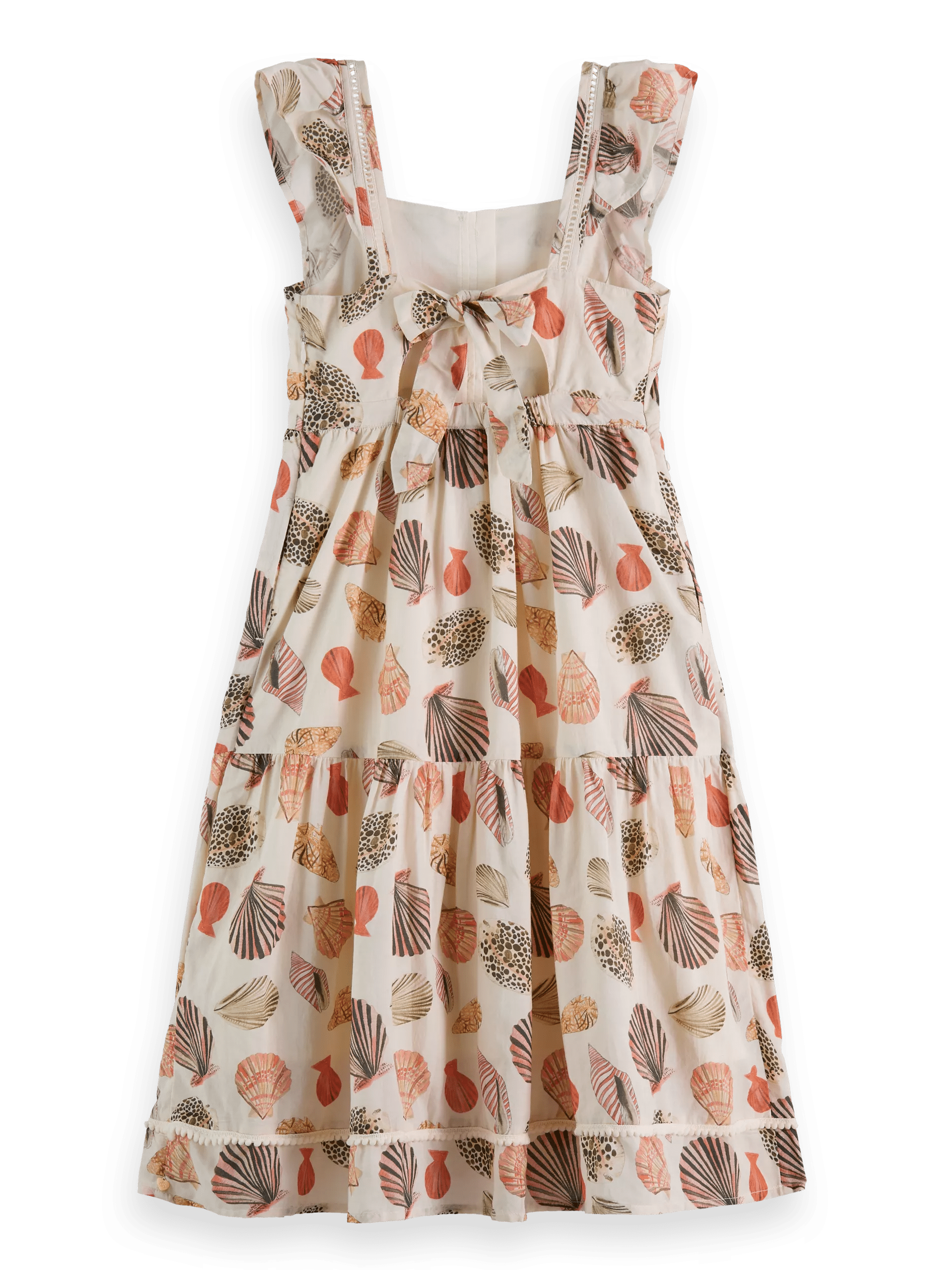 Scotch & Soda Maxi-jurk met gekruiste bandjes en print BCK