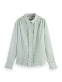 Scotch & Soda Lightweight organic cotton ruffled shirt NHD-CRP