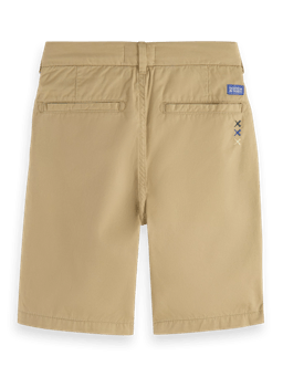 Scotch & Soda Longer-length - Peached pima cotton chino shorts BCK