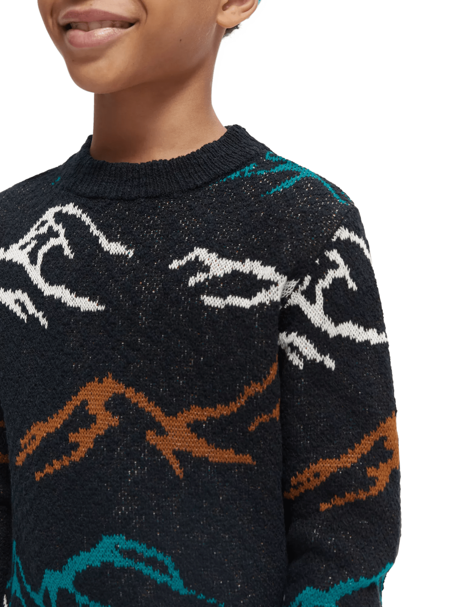 Scotch & Soda Patterned crewneck sweater NHD-DTL1