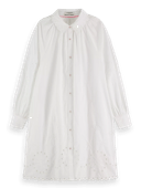 Scotch & Soda Shirt dress with embroidery detail in Organic Cotton NHD-CRP