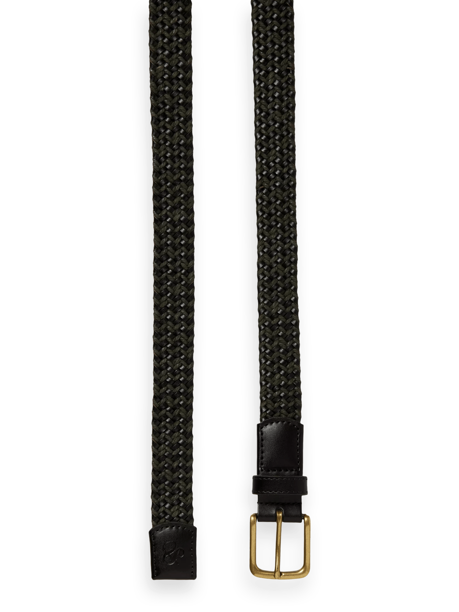 Scotch & Soda Braided leather and cord belt DTL1