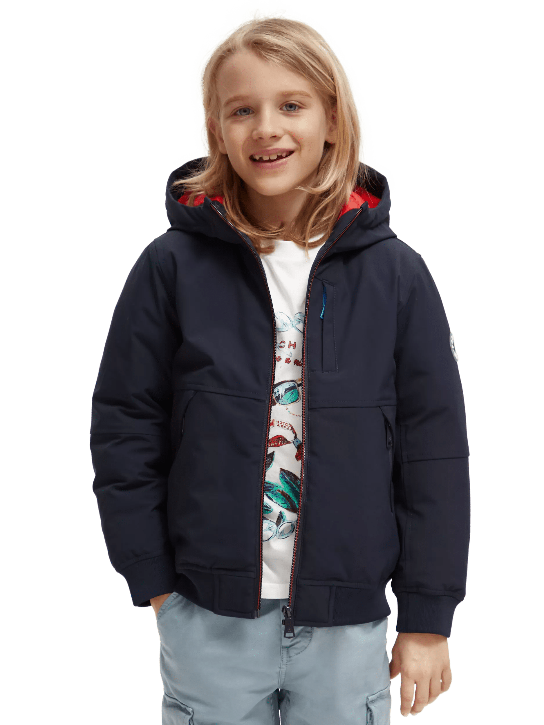 Scotch & Soda Hooded Recycled Polyester jacket with Repreve® filling MDL-CRP