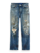 Scotch & Soda De Sky jeans met rechte pijpen en slijtage NHD-CRP