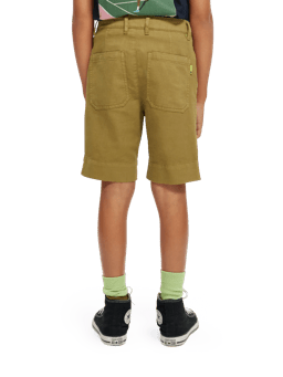 Scotch & Soda Garment-dyed Cotton Linen shorts NHD-BCK