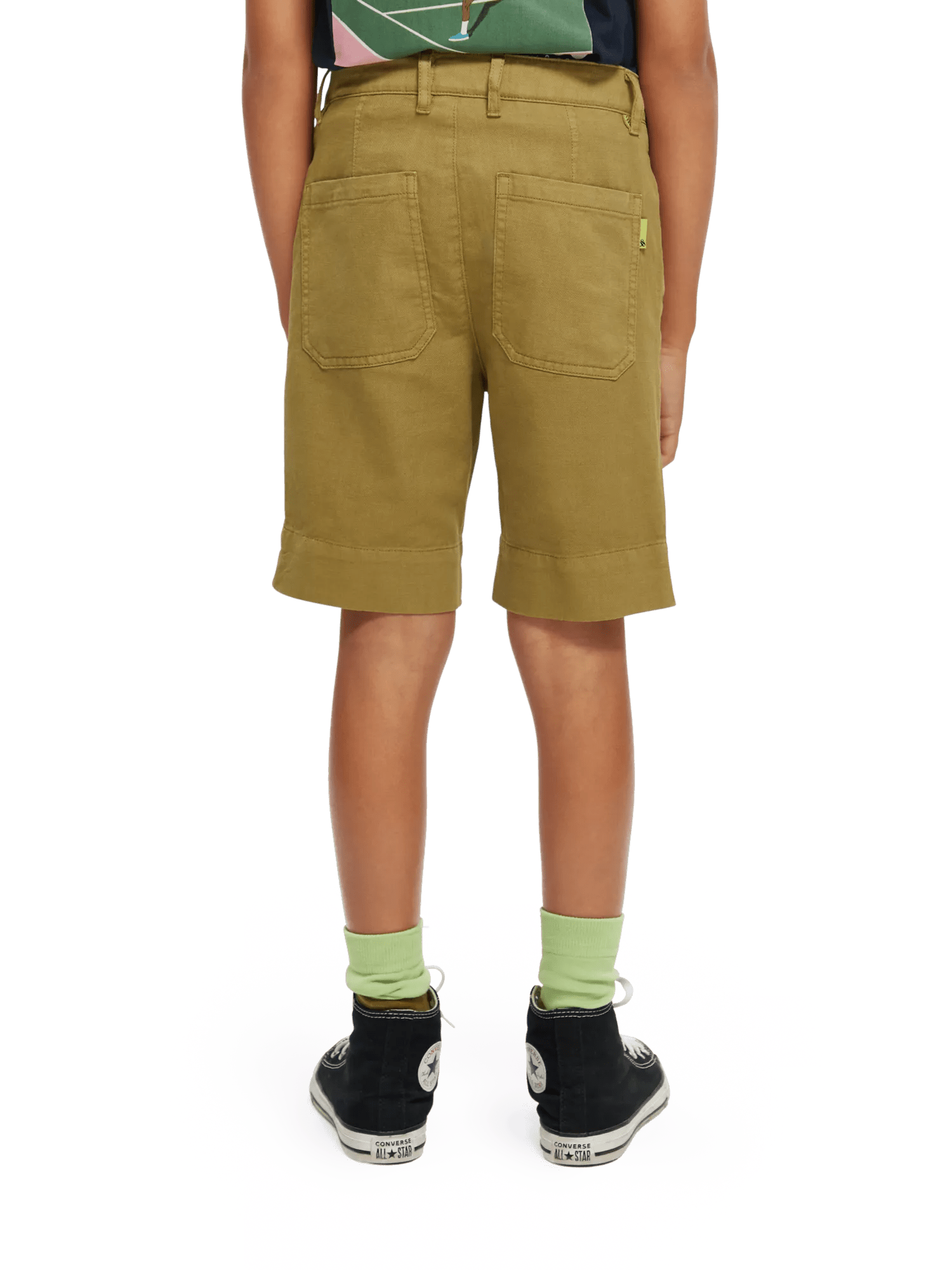 Scotch & Soda Garment-dyed Cotton Linen shorts NHD-BCK