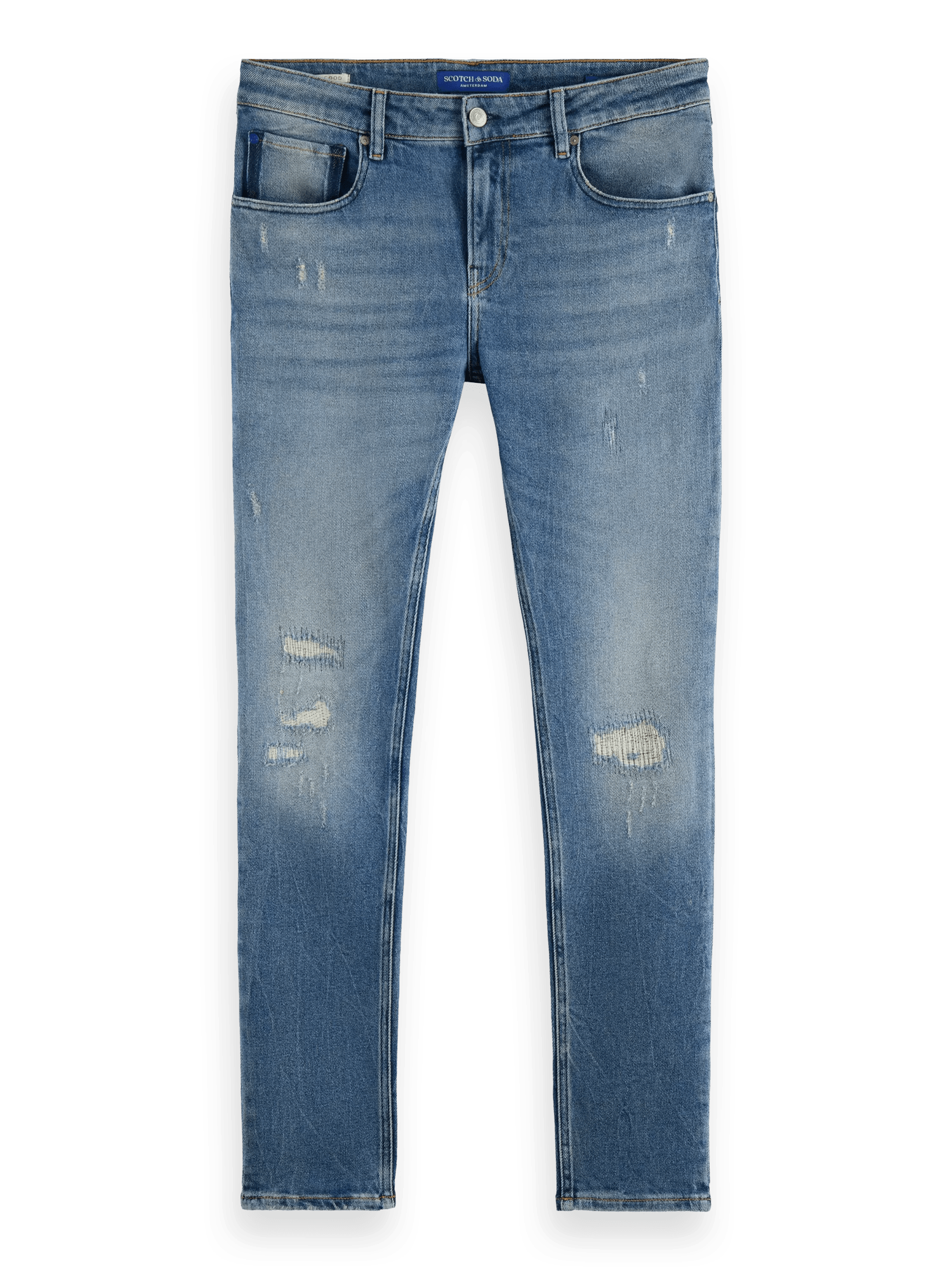 Scotch & Soda De Skim super slim-fit jeans - Broke Blauw FNT