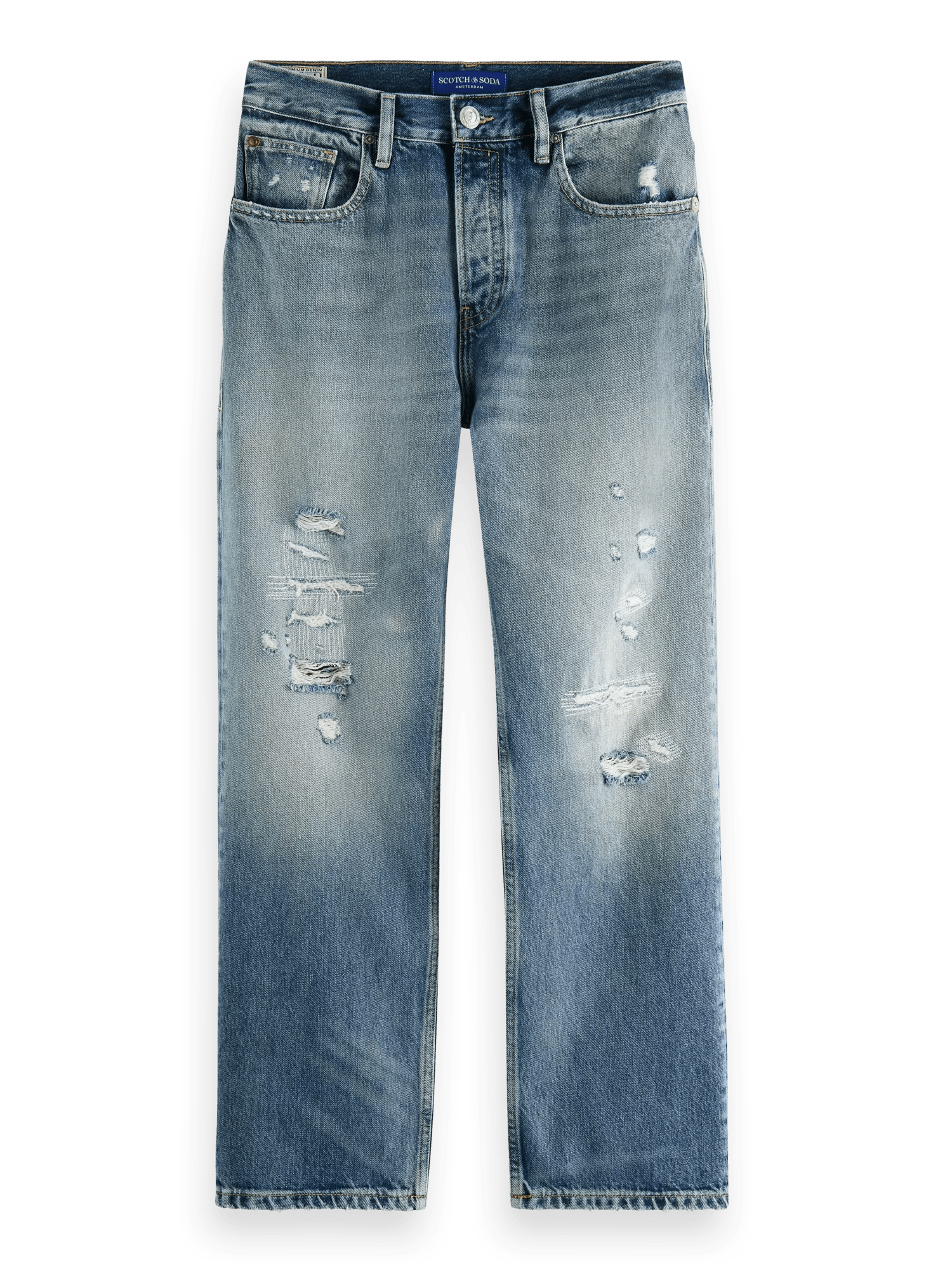 Scotch & Soda The Vert Jeans mit geradem Bein im Used-Look FNT