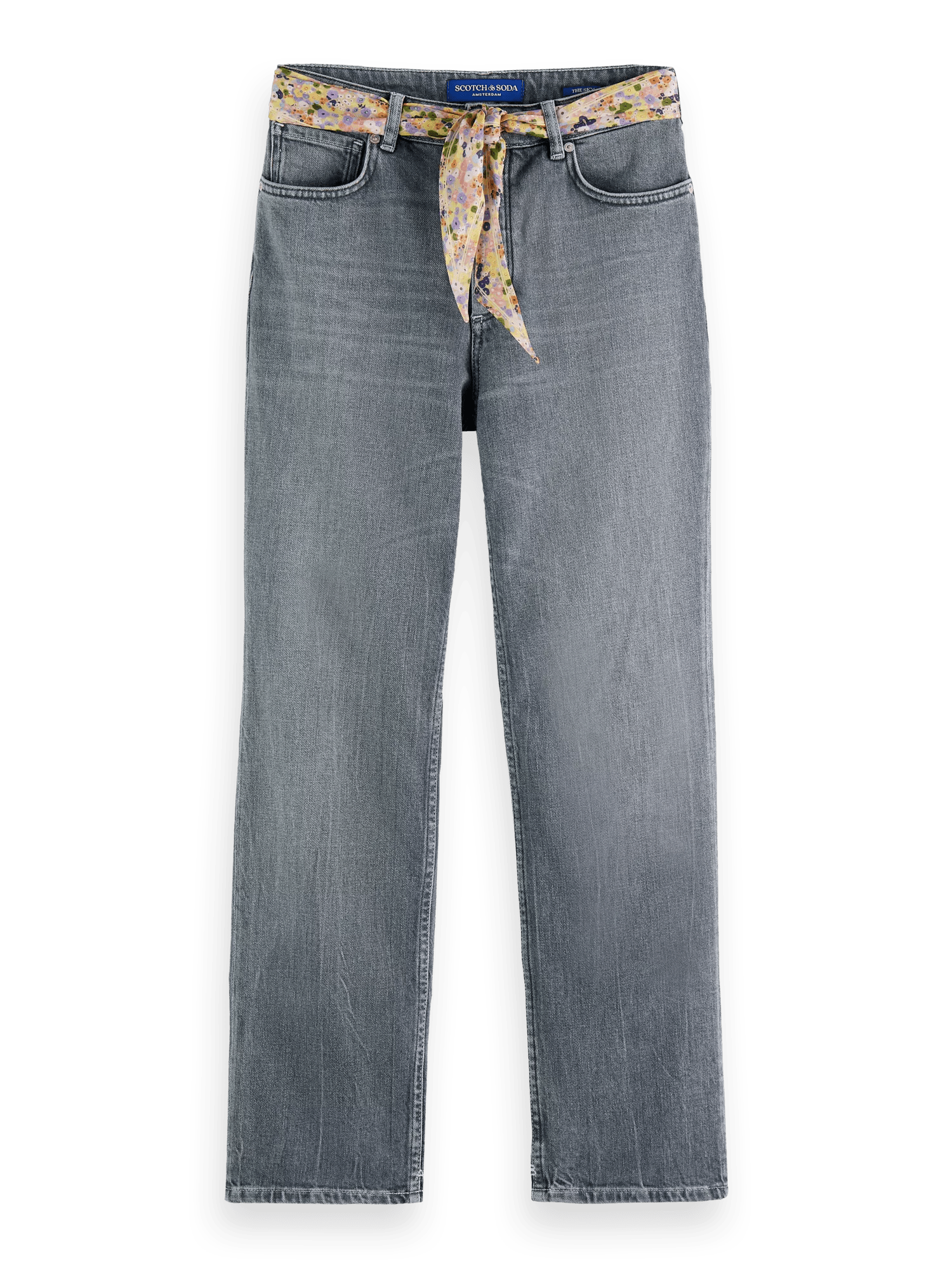 Scotch & Soda De Sky jeans met rechte pijpen en riem van biologisch materiaal FNT