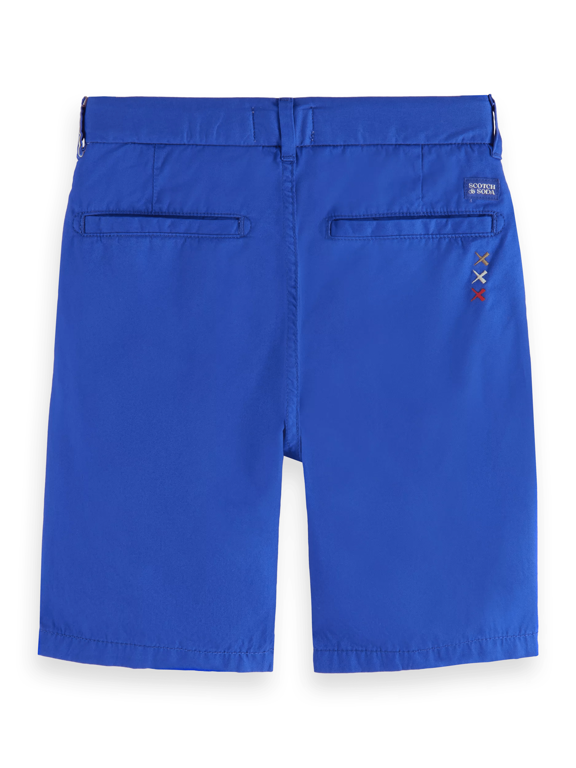 Scotch & Soda Longer-length - Peached pima cotton chino shorts BCK