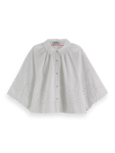 Scotch & Soda Crop shirt with broderie anglaise in Organic Cotton NHD-CRP