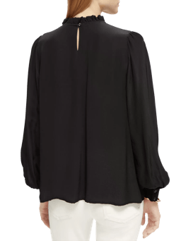 Scotch & Soda Pintuck blouse with ruffle collar NHD-BCK