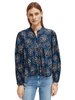 Scotch & Soda Geprinte blouse met lange mouwen MDL-CRP