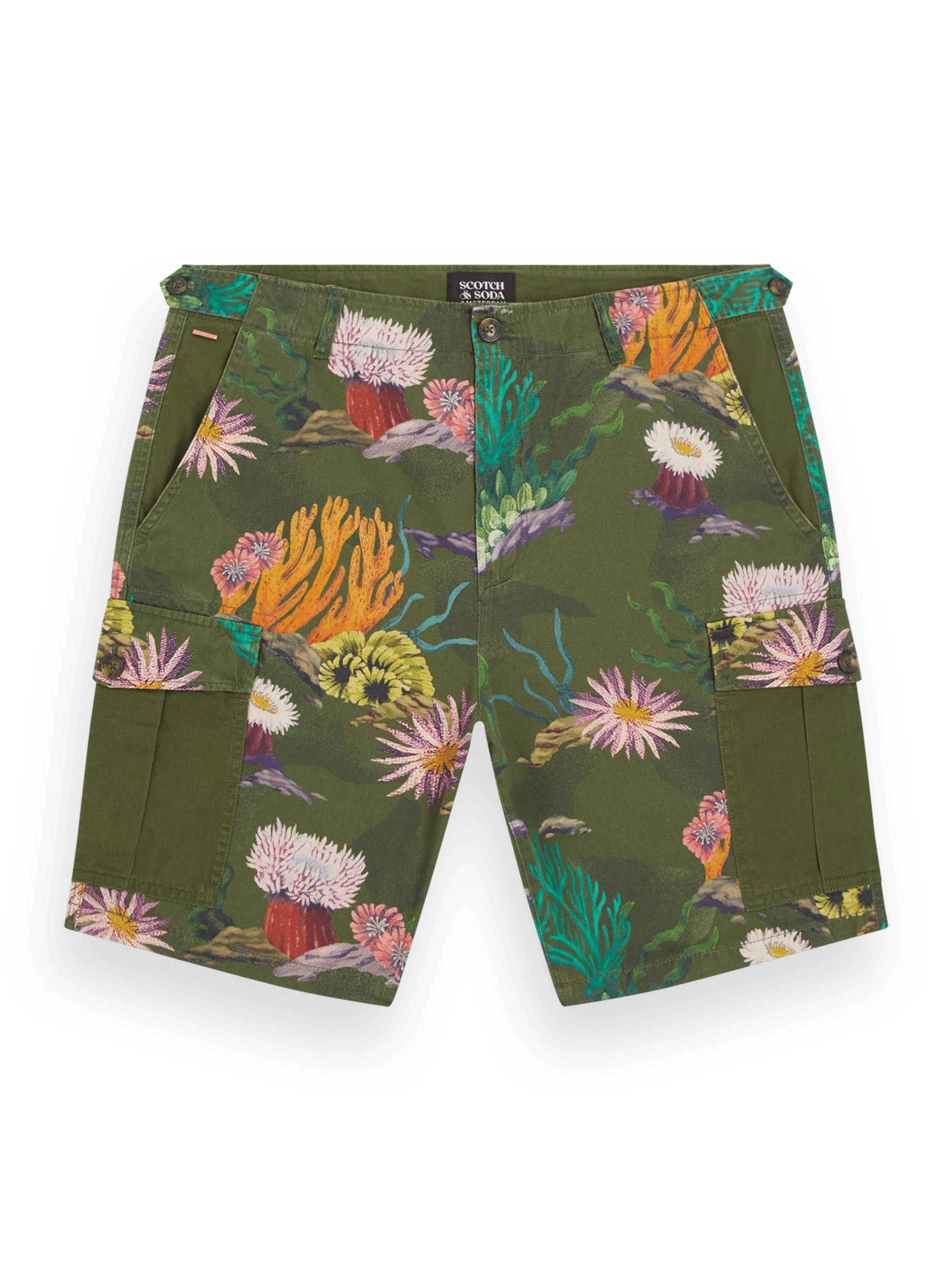 Scotch & Soda Relaxed-fit printed cargo shorts FNT