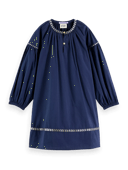 Scotch & Soda Long-sleeved glittering embroidery mini dress NHD-CRP