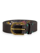Scotch & Soda Recycled leather belt with printed backside MDL-CRP