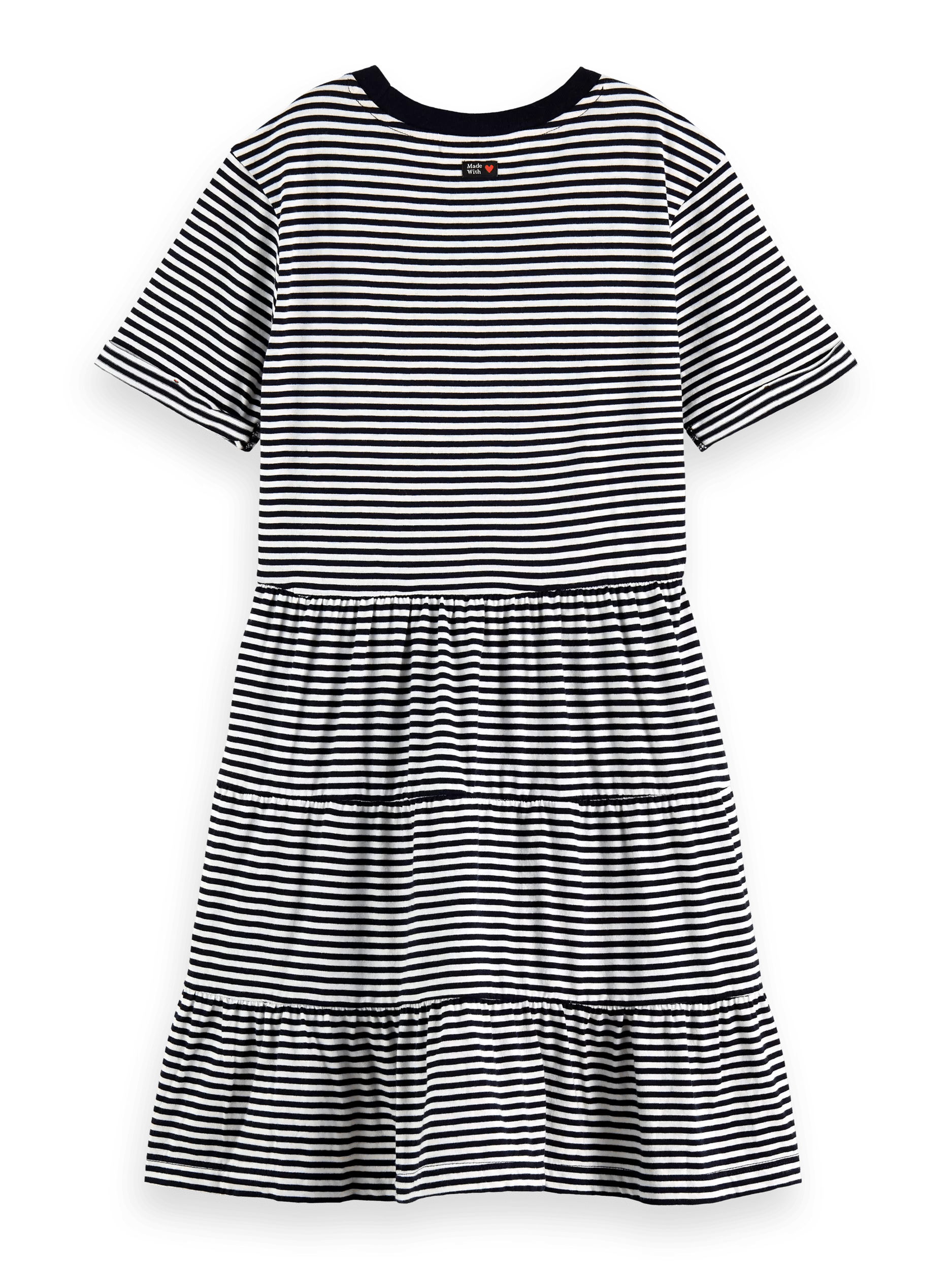 Scotch & Soda Tiered striped mini dress BCK