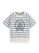 Scotch & Soda Striped short-sleeved sweatshirt FNT