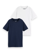 Scotch & Soda Set van 2 T-shirts met normale pasvorm en ronde hals FNT