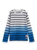 Scotch & Soda Dip-dyed striped long-sleeved T-shirt FNT